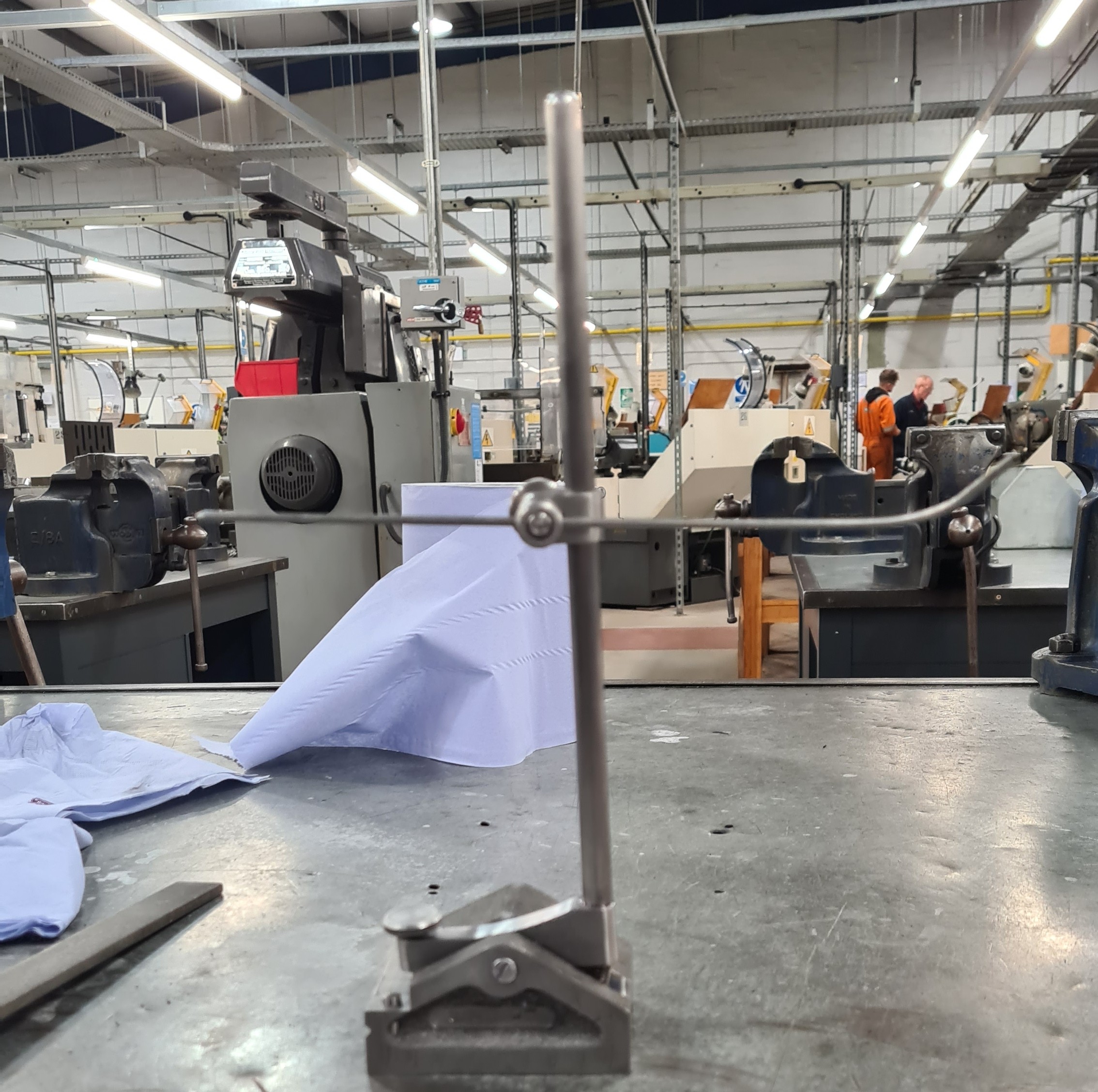 Fabricated scribe block — bright mild steel